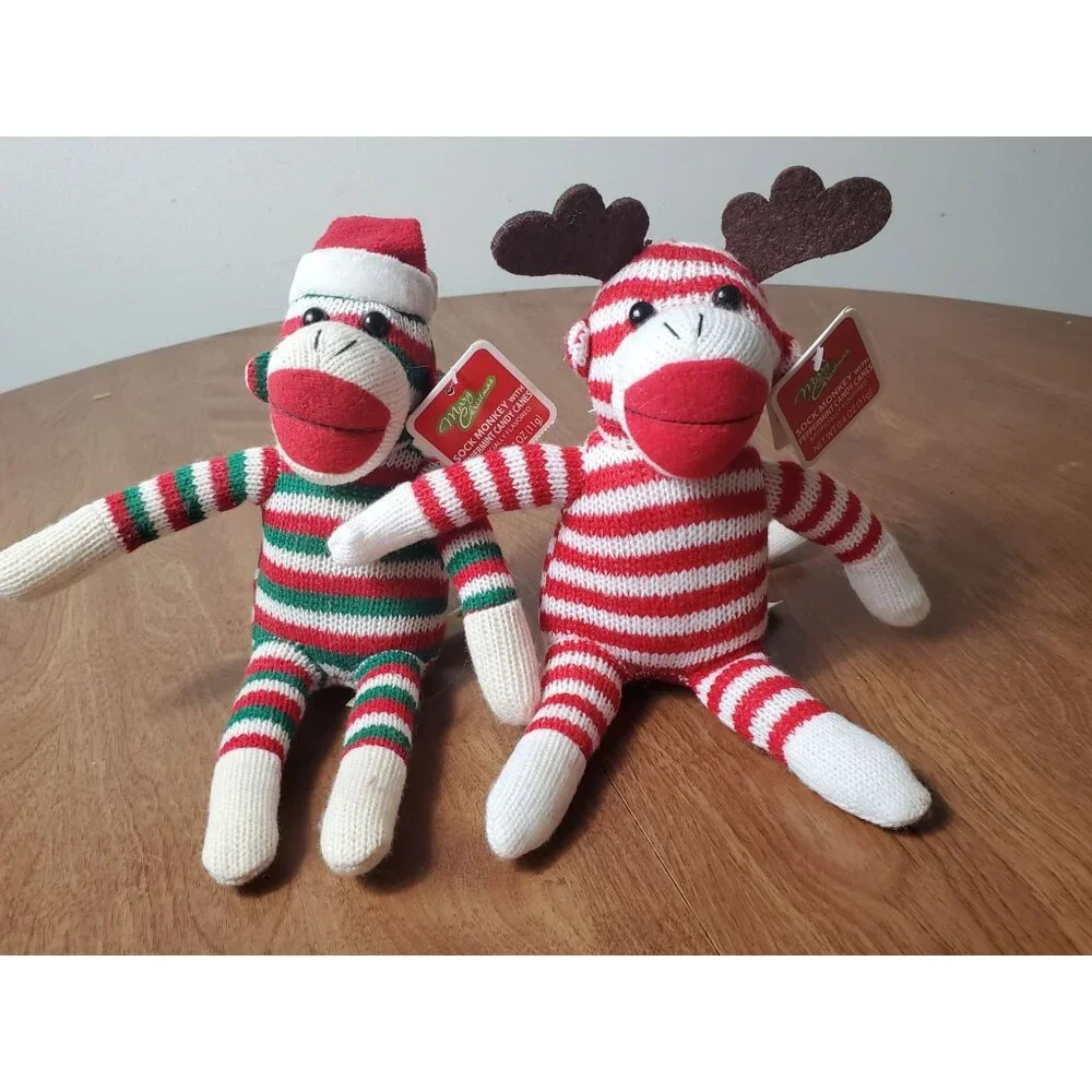 Galerie Sock Monkey Reindeer Christmas Vintage‎
